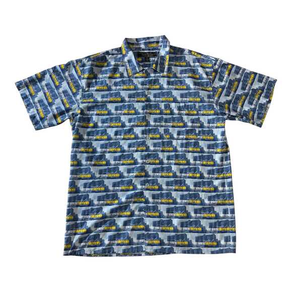 Vintage All Over Print Ruff Ryders‎ Faded Button Down Shirt 2XL DMX Bronx - Picture 1 of 5